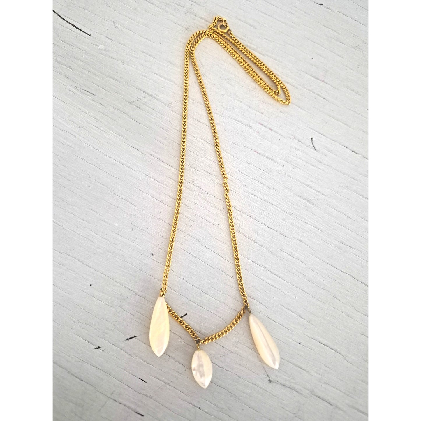 Vintage Mother of Pearl Gold-fill Necklace