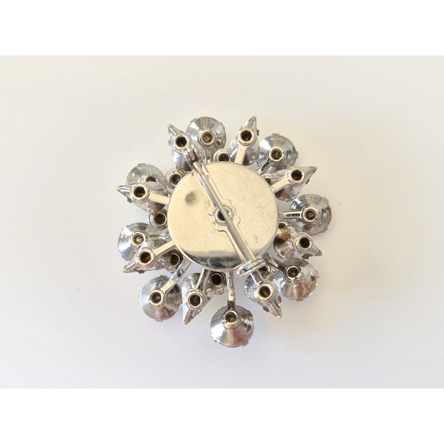 Vintage Mid-Century Starburst Rhinestone Brooch
