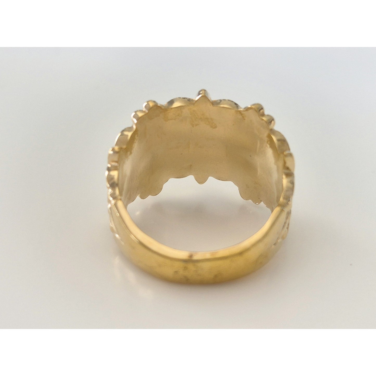 Vintage Gold Plated Victorian Style Enamel Roses Ring by Park Lane