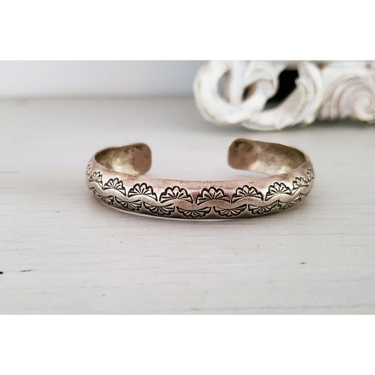 Vintage Navajo Sterling Silver Cuff Bracelet