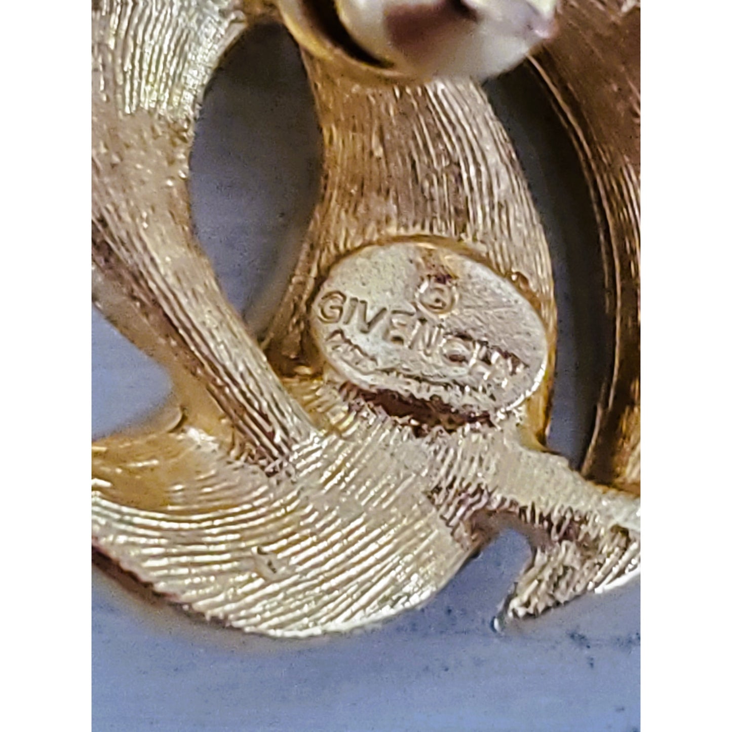 Vintage Givenchy Designer Swirl Stud Earrings