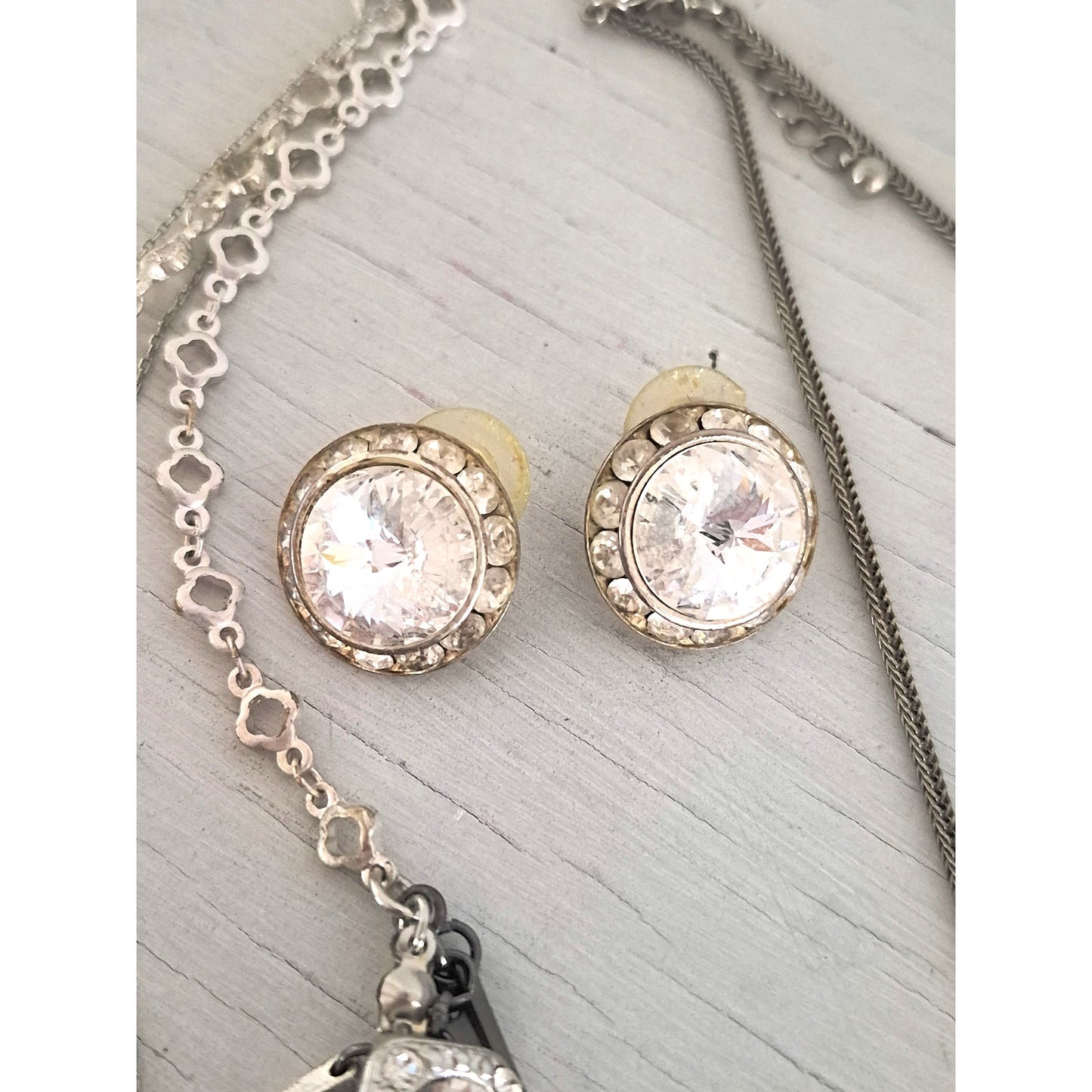 Modern Silvertone and Rhinestone Jewelry Lot