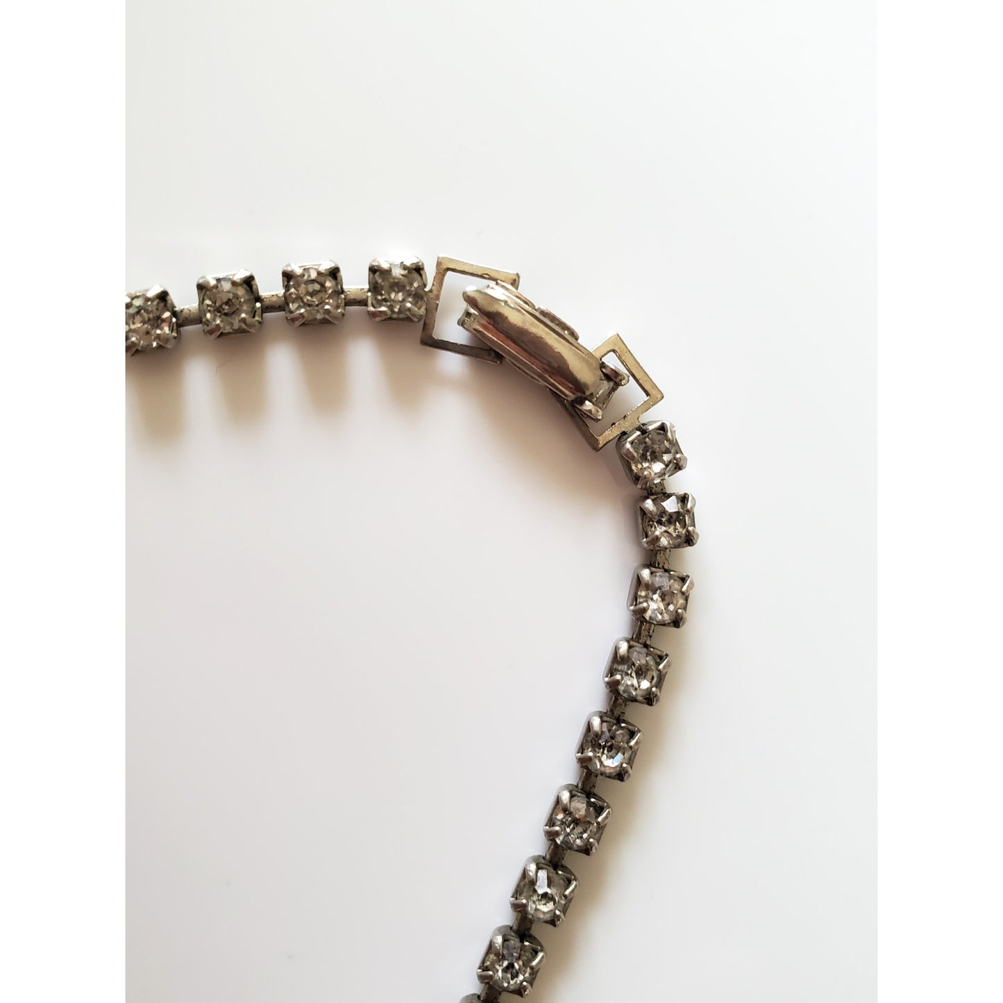 Vintage Mid-Century Rhinestone Bow with Tassel Necklace
