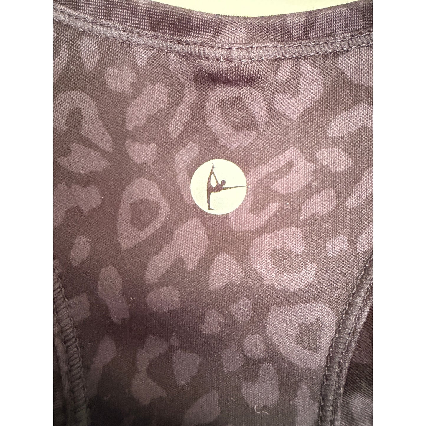 90 Degrees Black Leopard Print Athletic Top