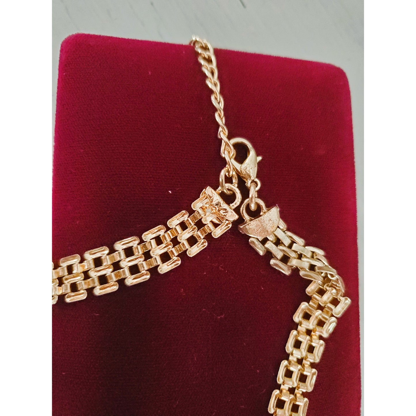 Vintage Pink and Gold Multi Stone Statement Necklace