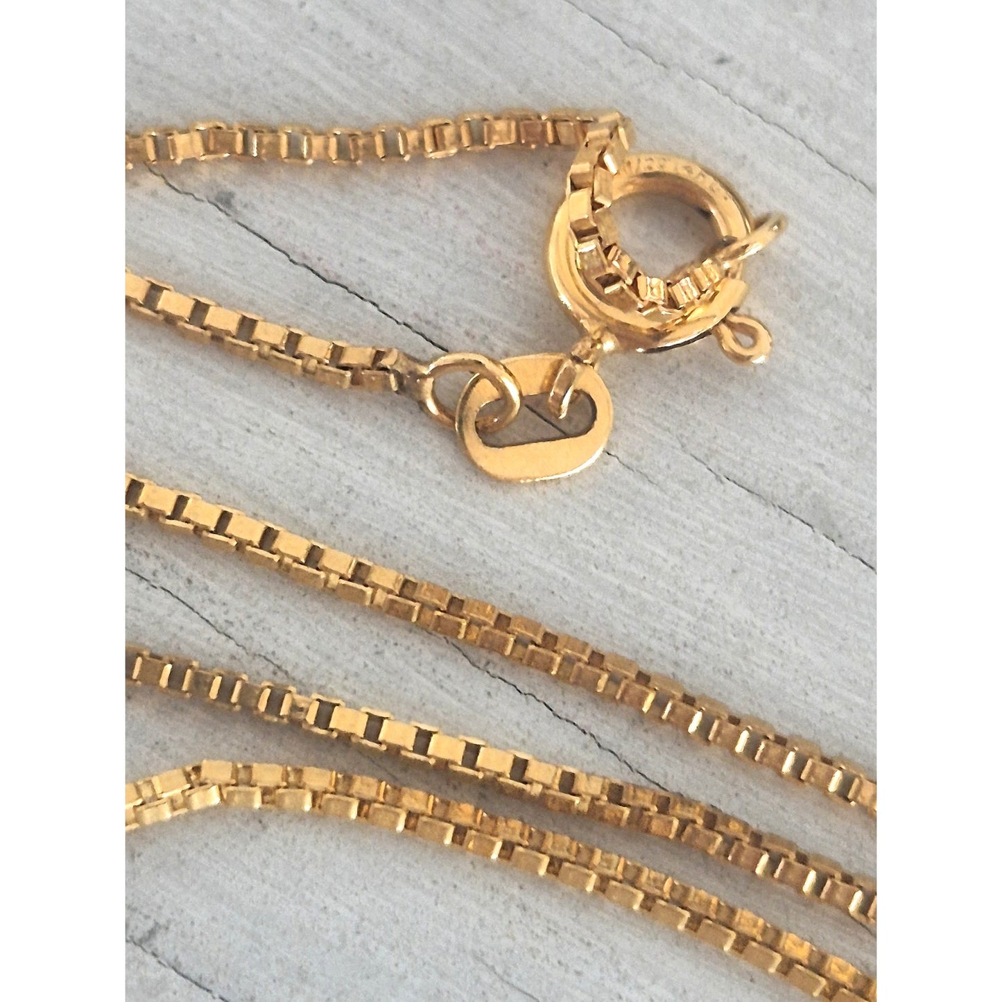 Vintage Retro Pink Solitaire Slide Crystal Stone Gold-fill Choker Necklace
