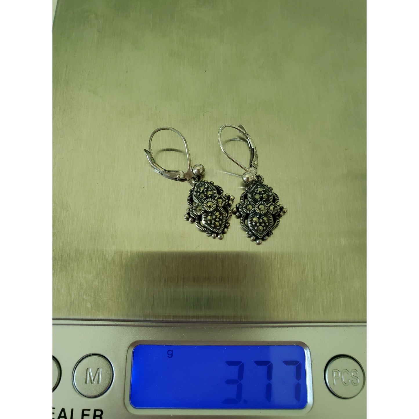 Vintage SI Sterling Silver Dangle Earrings