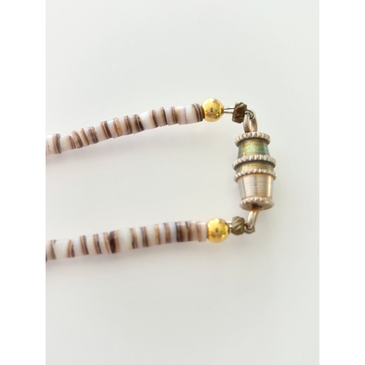 Southwest Turquoise Nugget Heishi Shell Bead Choker Necklace