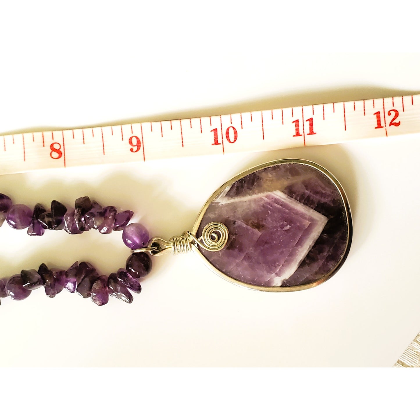Vintage Natural Amethyst Sterling Silver Necklace and Bracelet Set