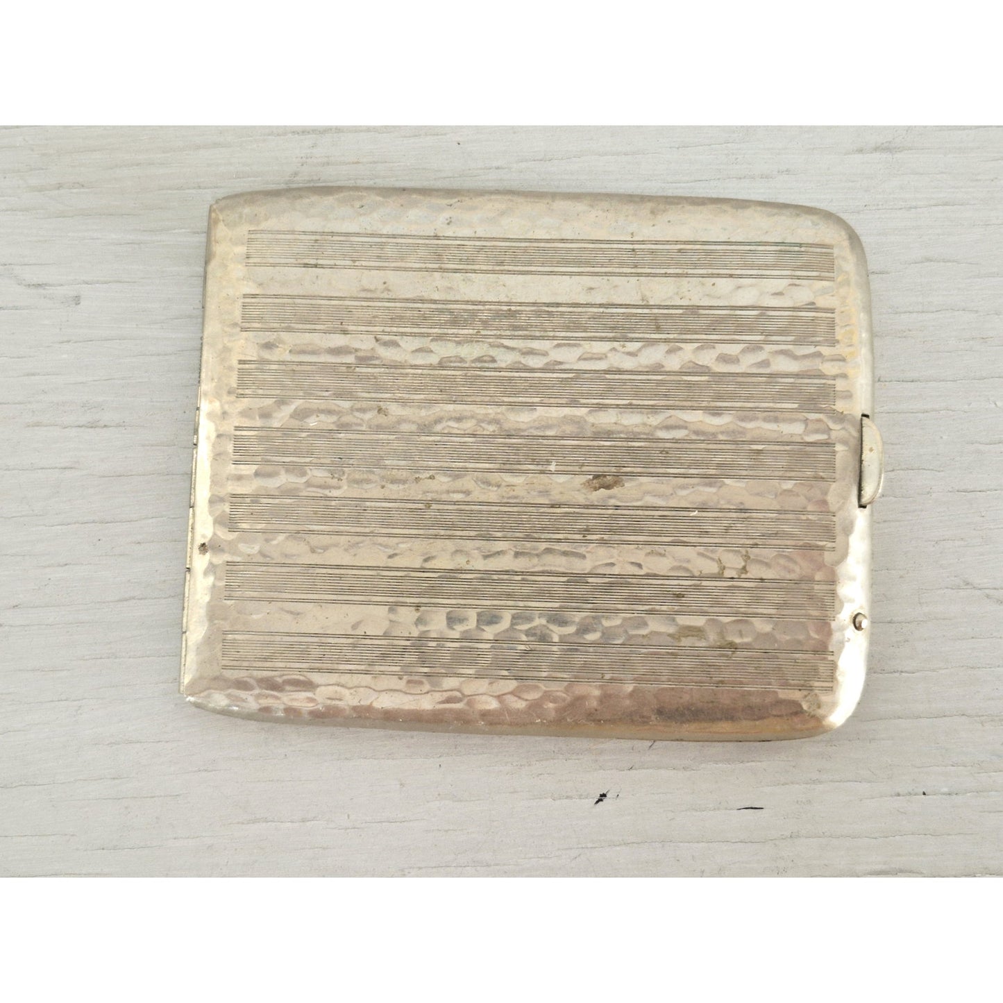 Vintage Art Deco Solid Nickel Cigarette Case