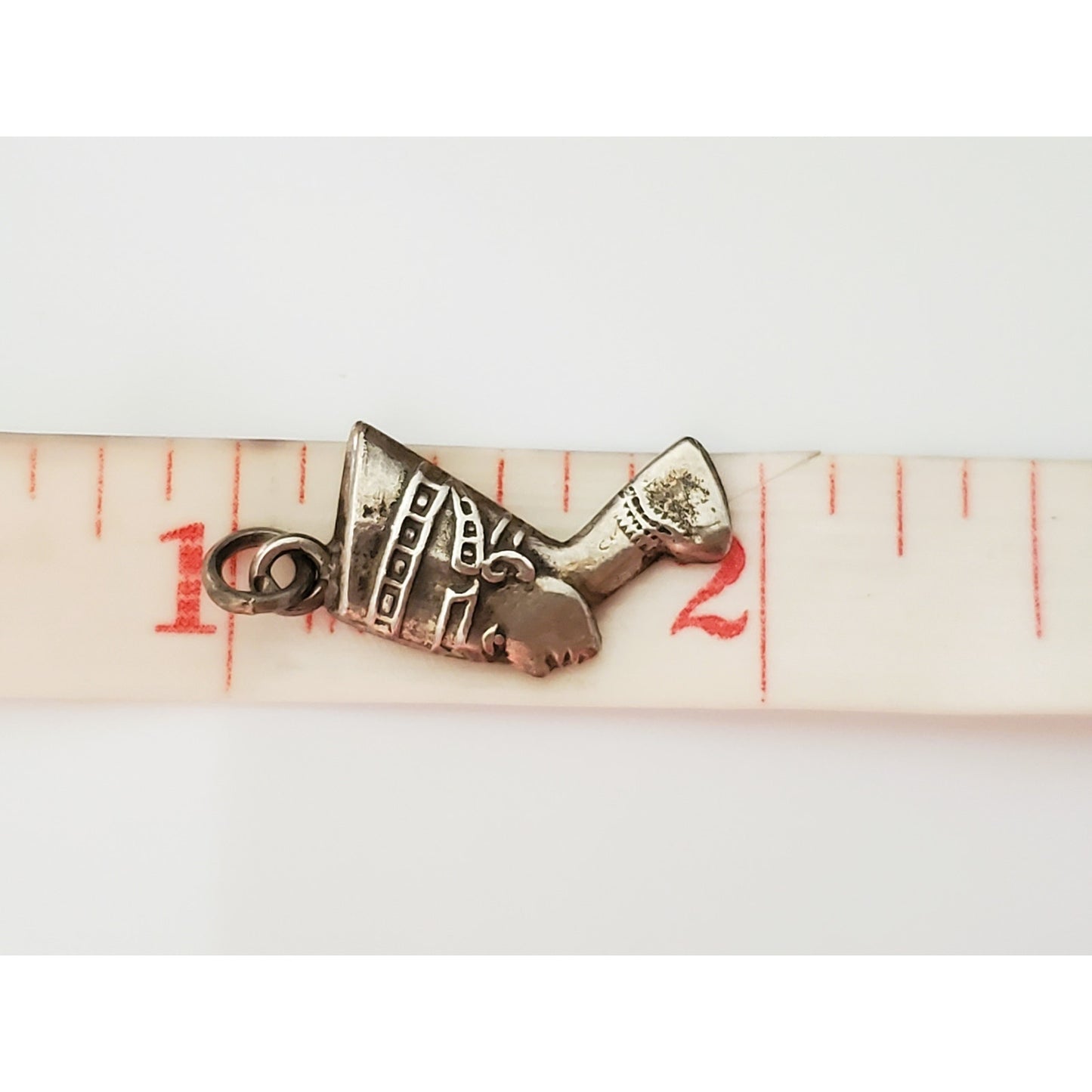 Vintage Queen Nefertiti Sterling Silver Charm Pendant