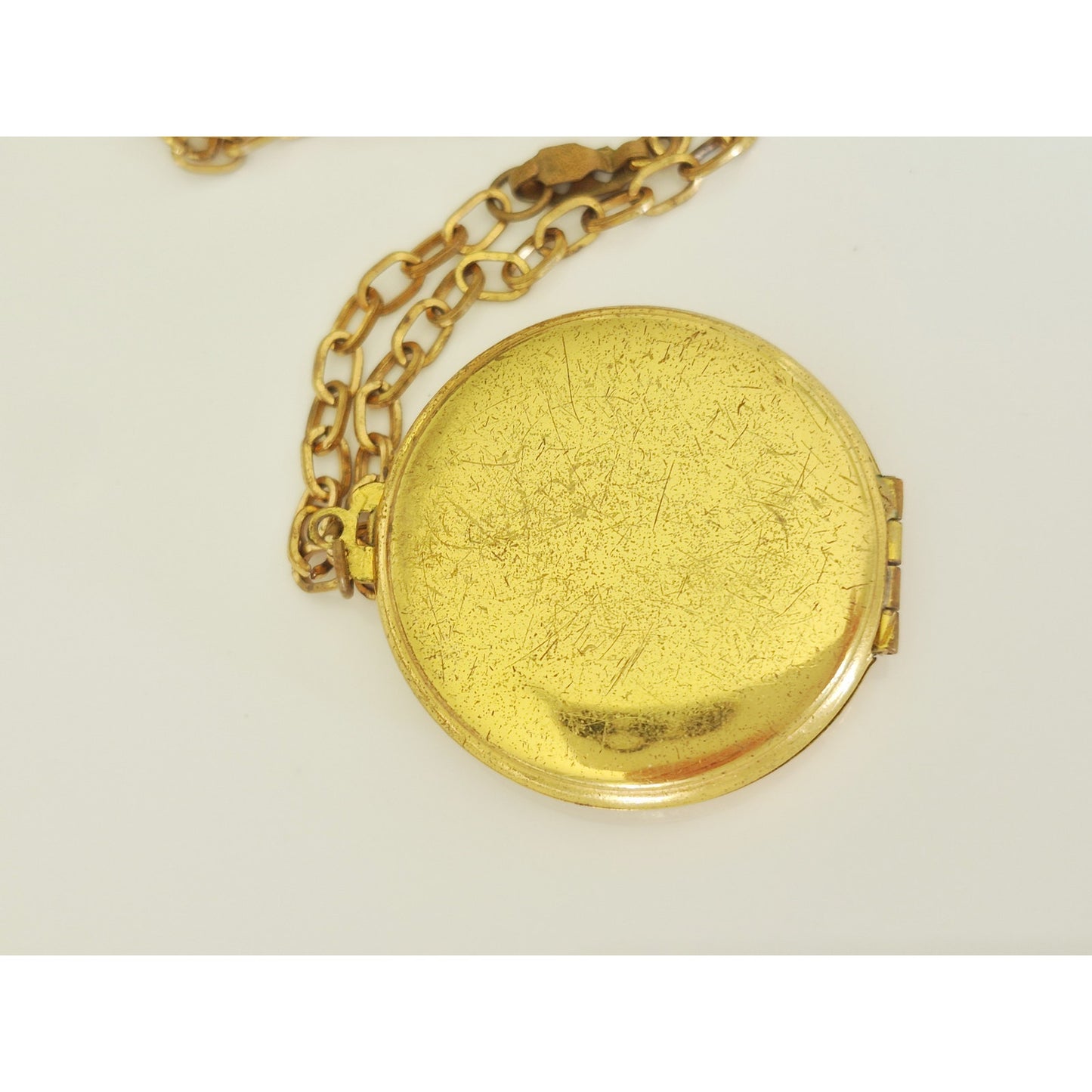 Antique Victorian Floral Etched Maltese Cross Gold Filled Locket Necklace