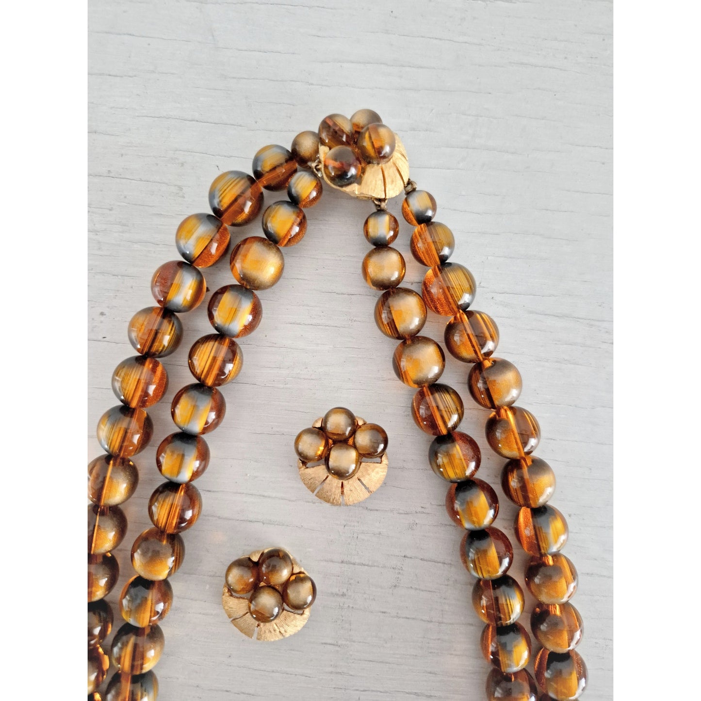 Vintage Faux Amber Jewelry Lot