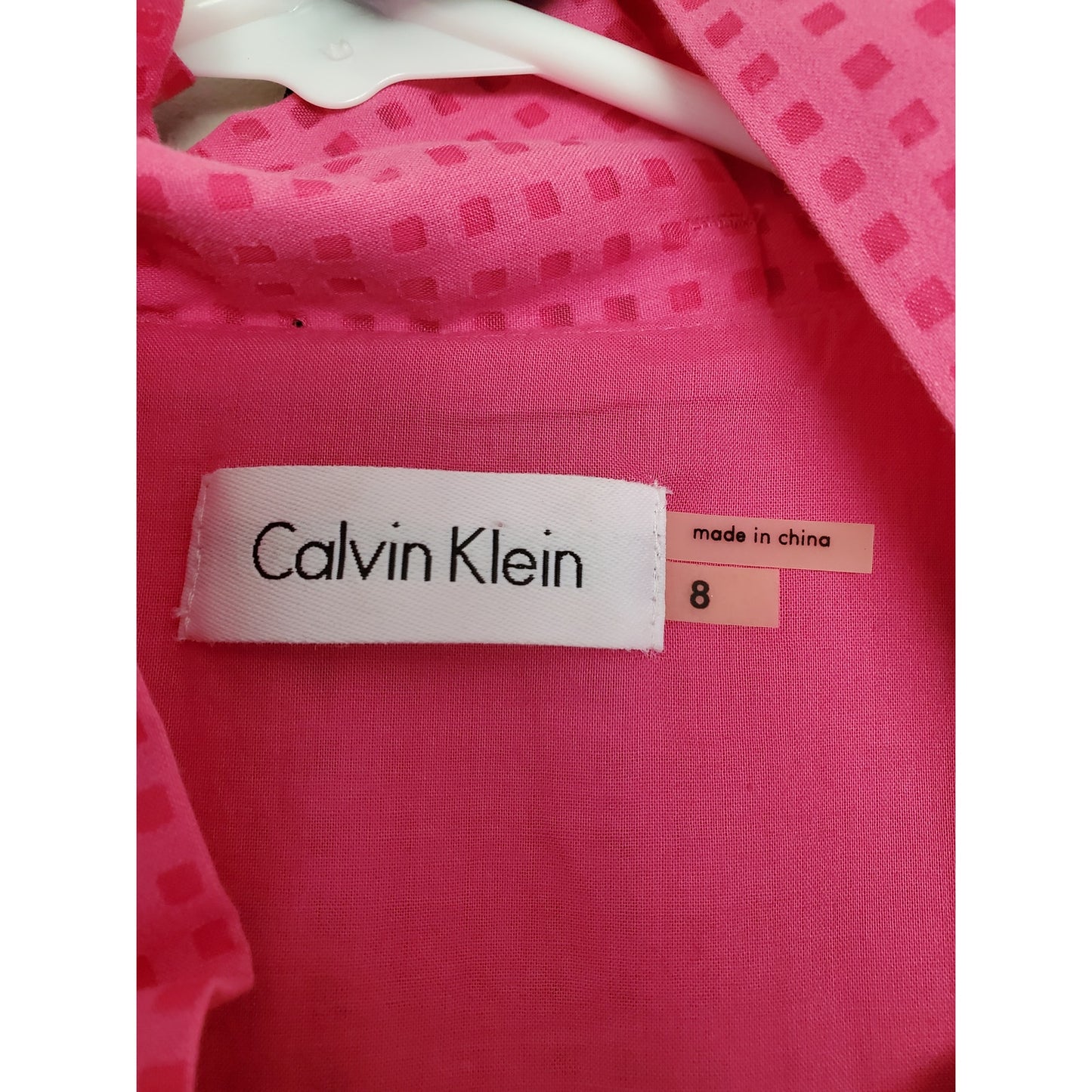 Vintage Calvin Klein Pink Polka Dot Dress