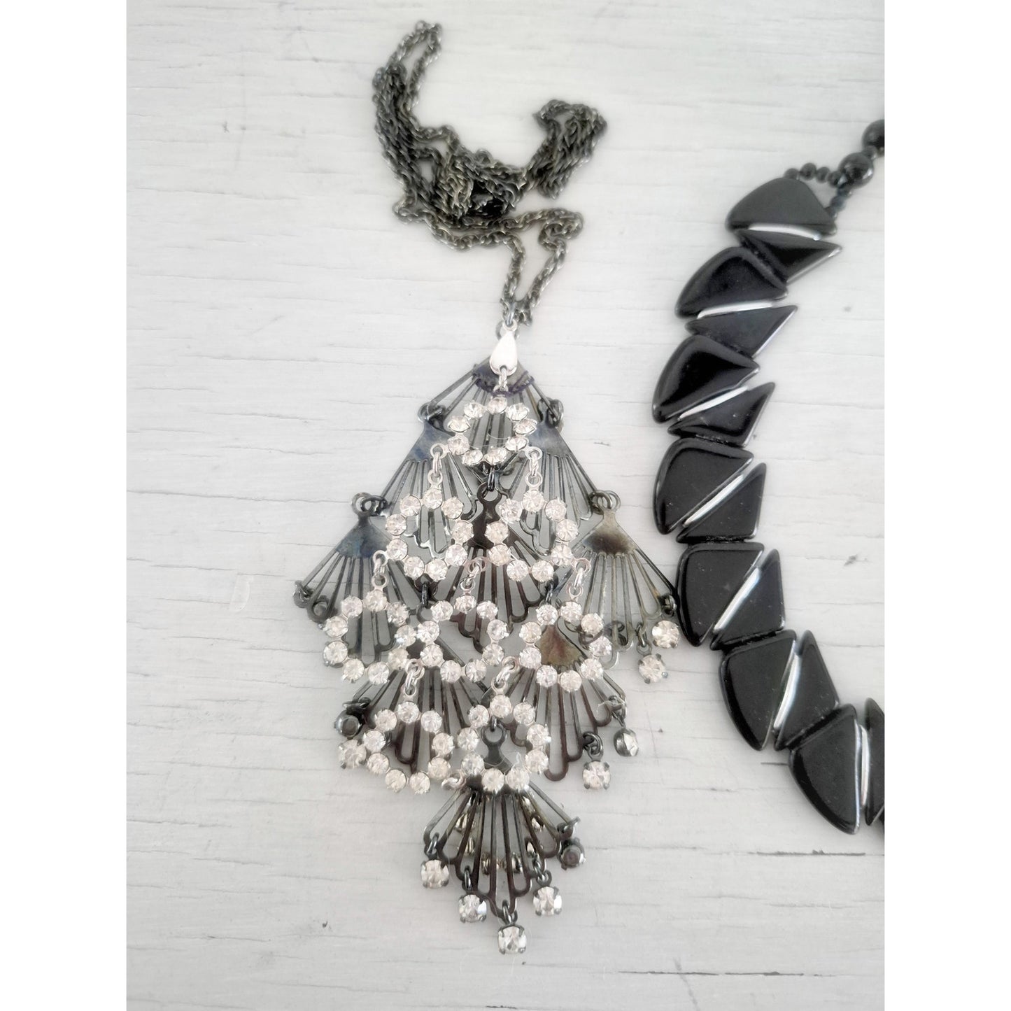 Vintage to Modern Black and Silver Jewelry Lot