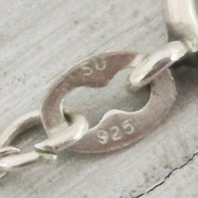 Vintage Sterling Silver Puffy Diamond Etched Heart Necklace