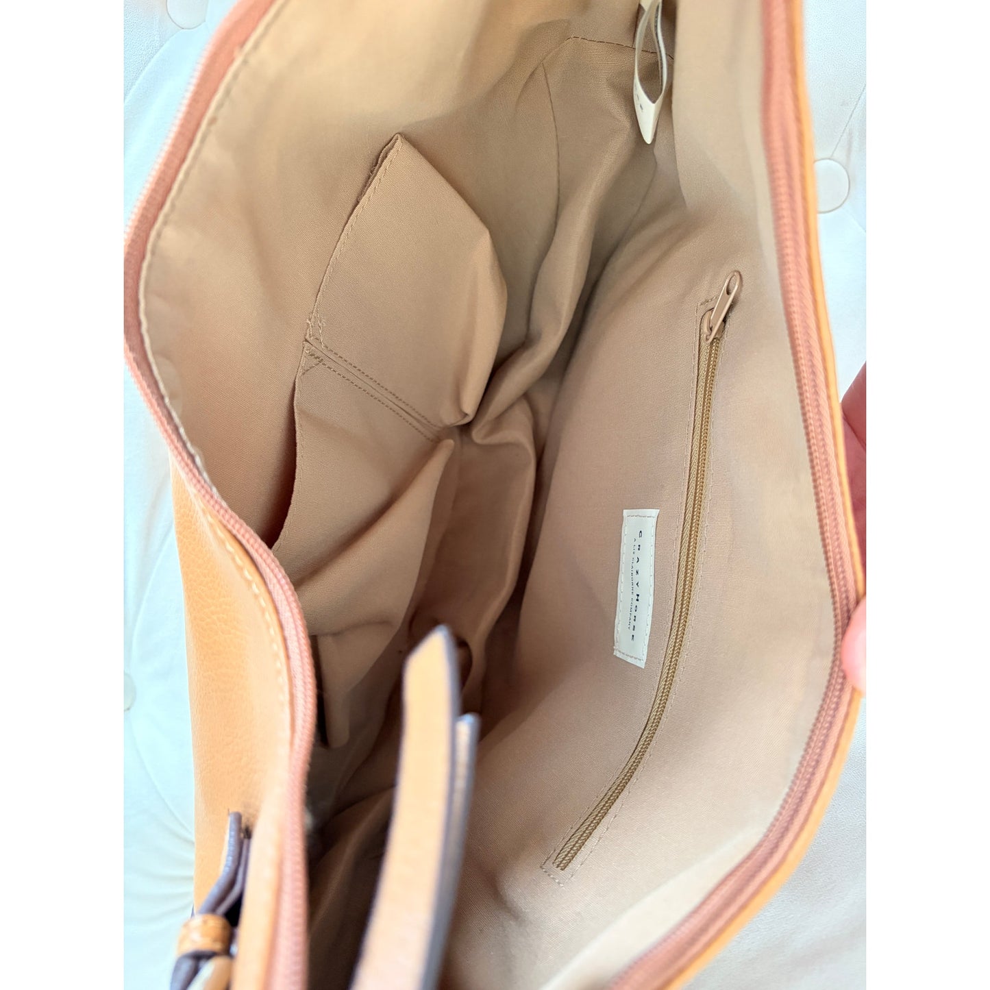 Brown Crazy Horse A Liz Claiborne Company Saddle Purse Bag