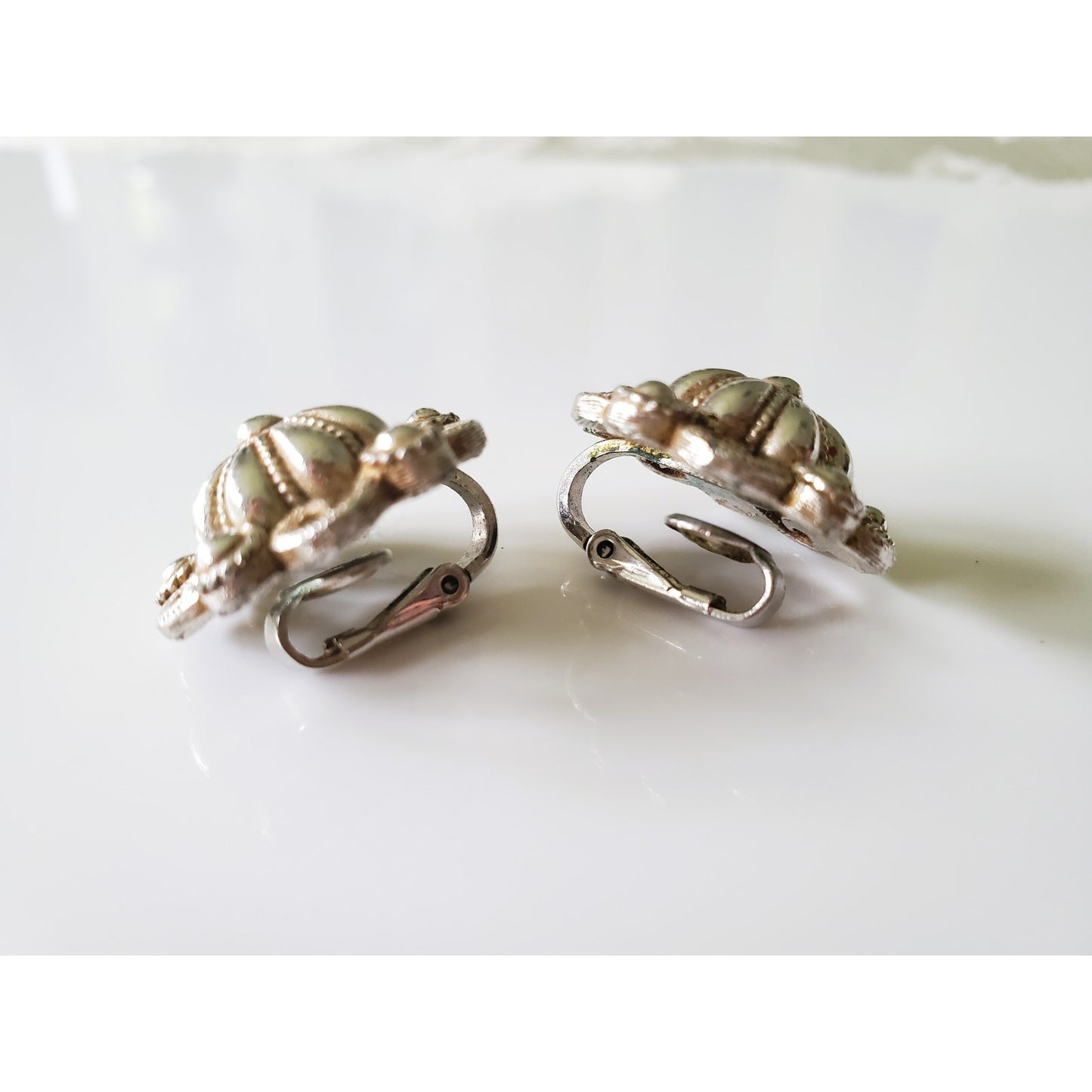 Vintage Silver Crown Trifari Clip On Earrings