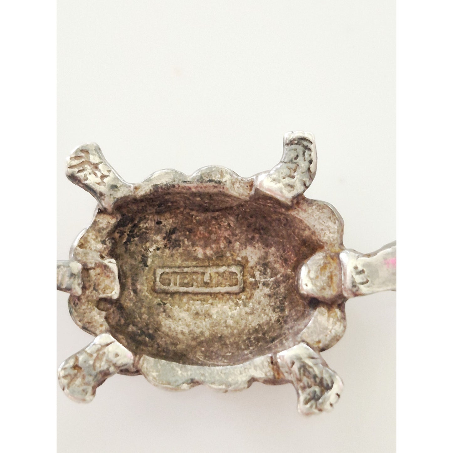 Vintage Sterling Silver Turtle Pendant
