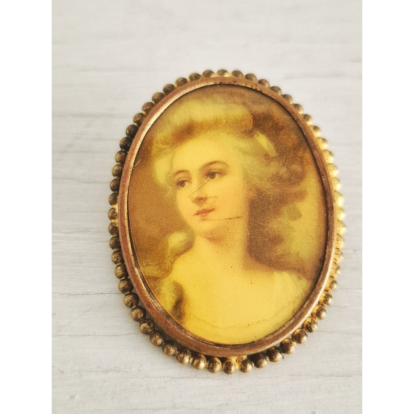 Vintage Antique C-Clasp Victorian Georgian Lady Brooch