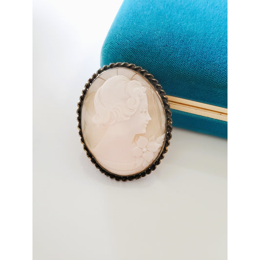 Vintage Shell Cameo Brooch Project Piece